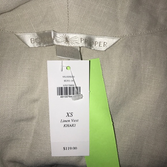 Boston Proper linen vest NWT size XS - Picture 3 of 3